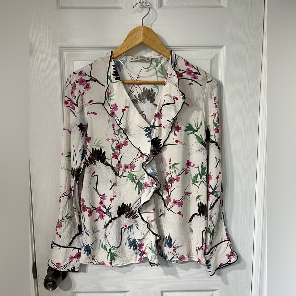 Zara Floral Women’s Blouse Top